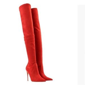 Steve Madden Dominique Red Womens Shoes Size 9M Over the Knee Boots NEW